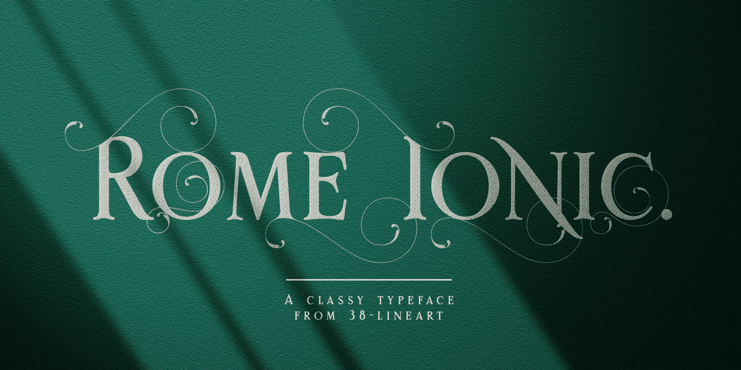 Rome Ionic Font preview